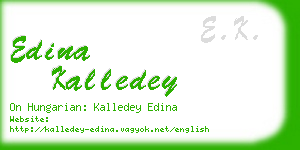 edina kalledey business card